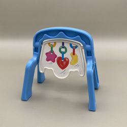Vintage Fisher Price Loving Family Dollhouse Baby Toy Furniture Doll's Blue Nursery Activity Center 