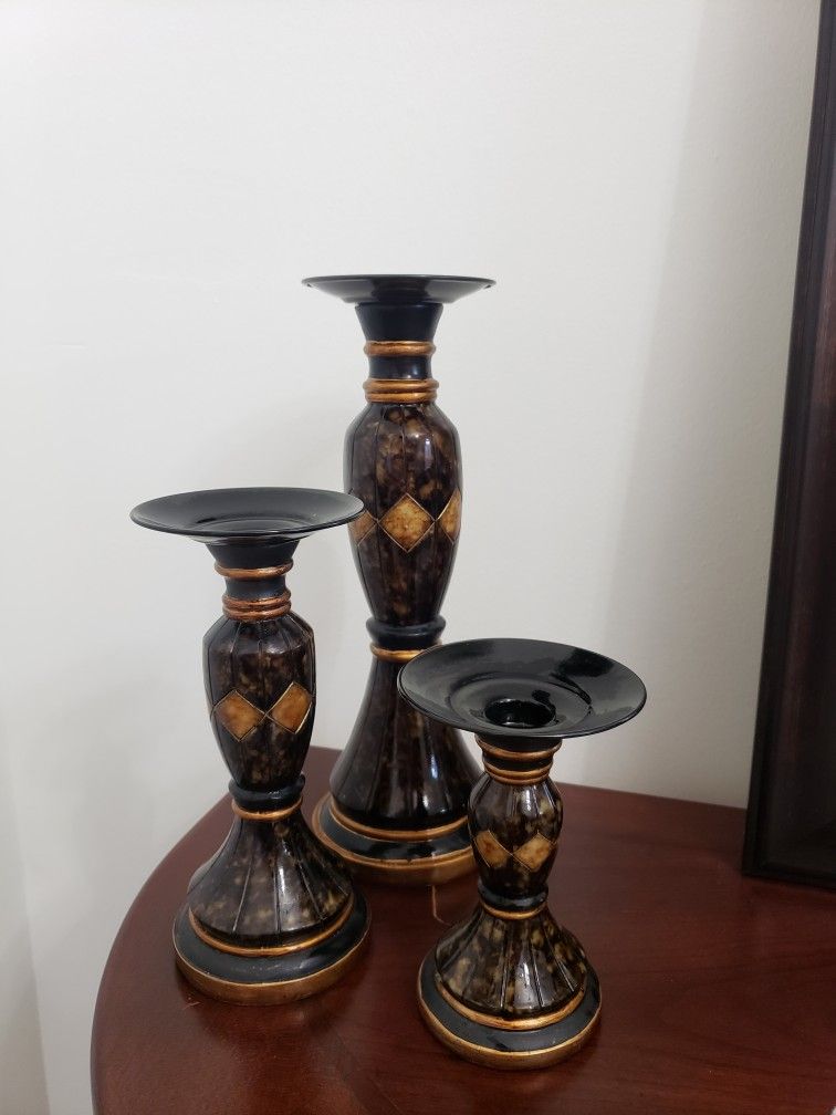 Set Of Three Candle Holders