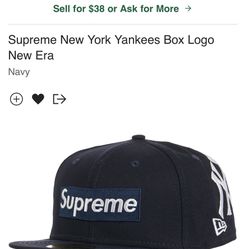 Supreme Yankees Fitted Hat