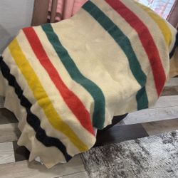 Vintage Golden Dawn Wool Blanket 