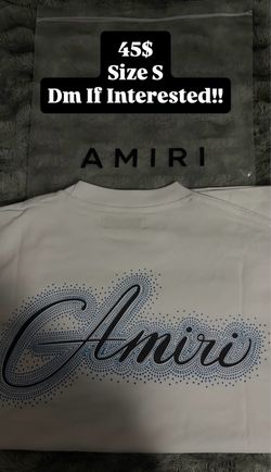 Amiri rhinestone shirt (white)-small
