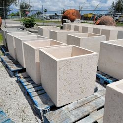 Concrete Square Planter / Cement Backyard Patio Pots Garden Planters