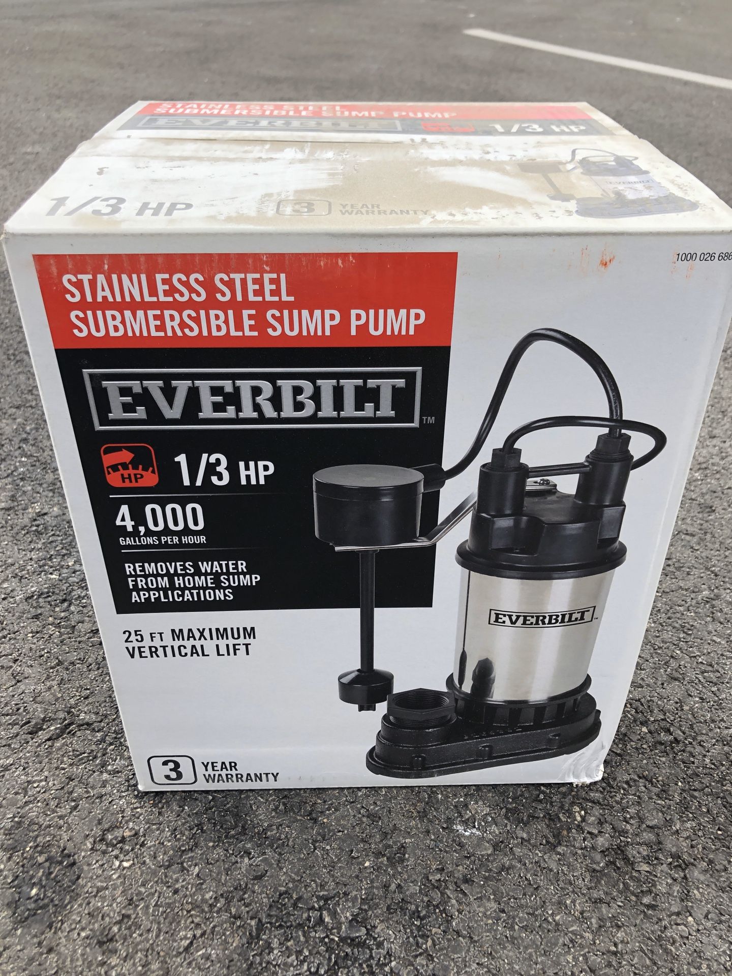 New Stainless Steel Sump Pump