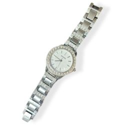 Fossil Women's Jesse Crystal Stainless Steel Silver Bracelet Watch
