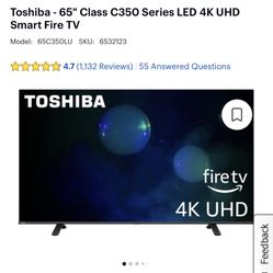 65in Toshiba Fire stick TV 