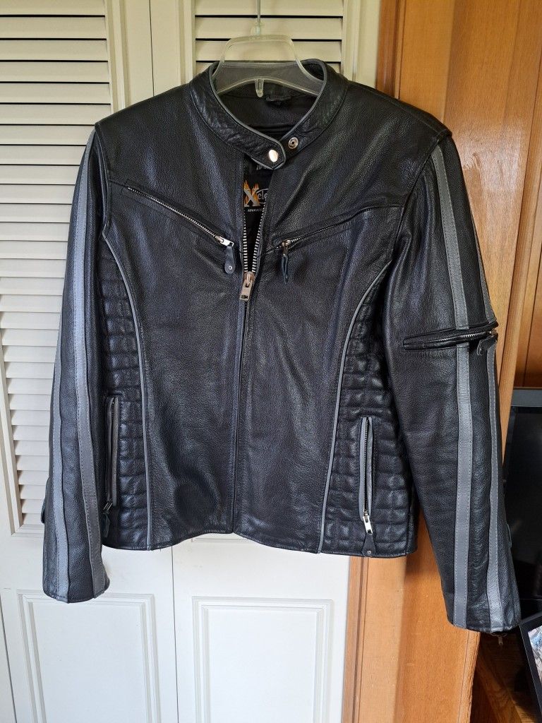 Women's Medium Leather Motorcycle Jacket