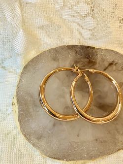 18K Gold Plated Gold/Rose Gold classy hoop