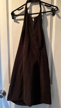 Brown Halter Empire Backless Short Dress by Possessed Clothing Co. Size 13