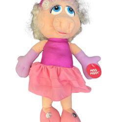 1991 Miss Piggy Doll Muppets Plush Vintage 12 inch With Tags Muppet