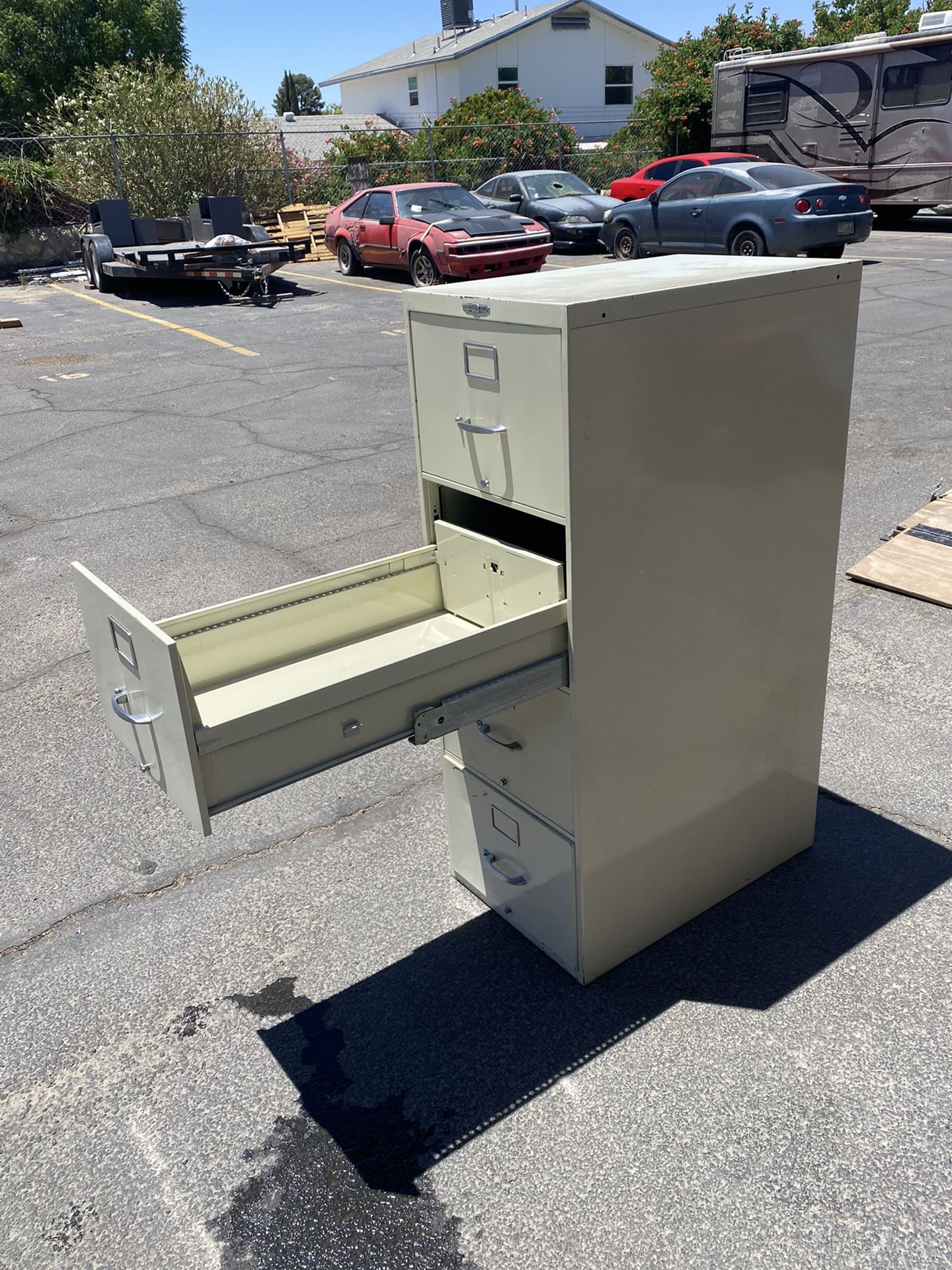 4 Drawer Metal File Cabinet - $35