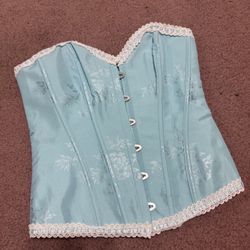 New M blue corset top costume Rennisance Victorian regency core Marie Antionette  Bundle deals available please check out my other items and follow my