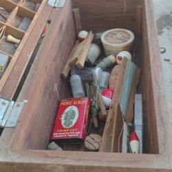 Antique Wooden Tackle Box