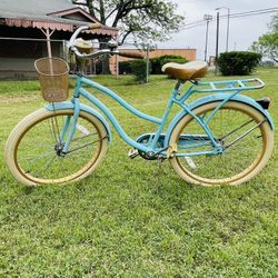 Huffy Nel Lusso Beach Cruiser Bicycle - Bike- Light Blue-