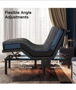 Pipishell Adjustable Bed Frame Full size  with Massage and 10'' Mattress Set