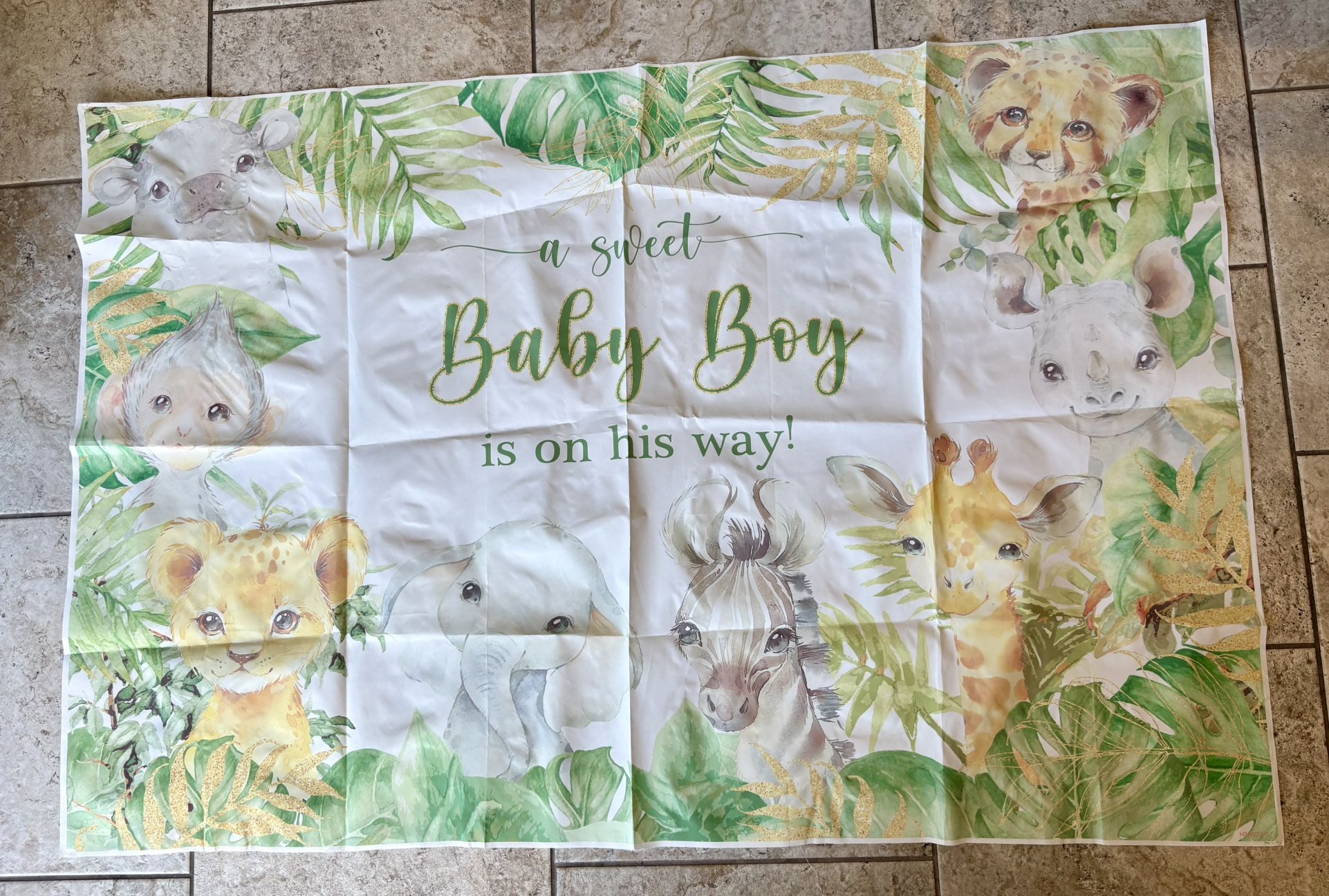 A Sweet Baby Boy Is On His Way Baby Shower banner For Sale, Pick Up In Reseda, CA