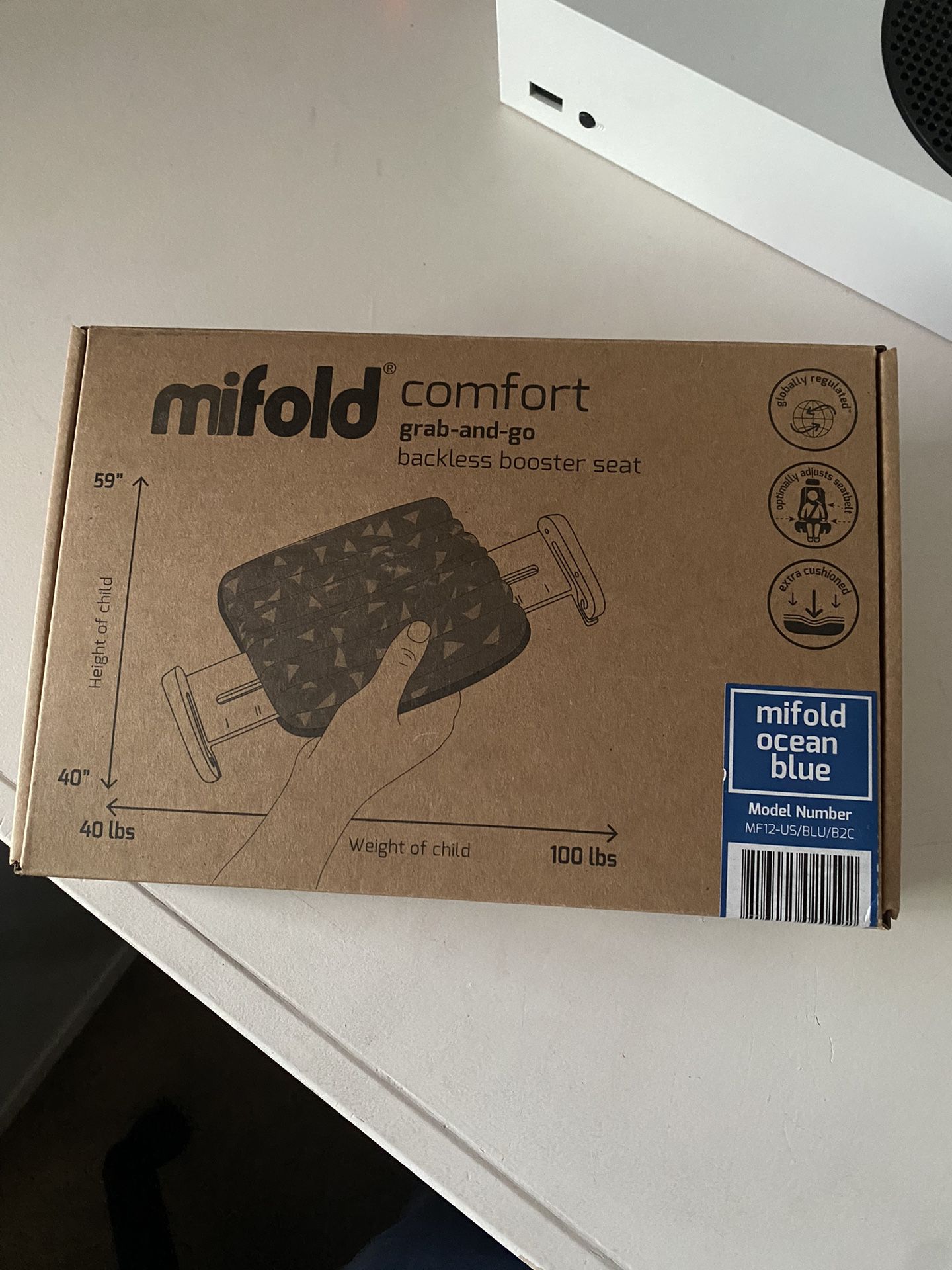 mifold Comfort Grab And Go Backless Booster Seat