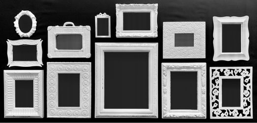 12 Vintage Picture Frames Shabby Chic Boho Hand Painted Some Have Glass Some Do Not Some Modified On Back For Wall Hanging Largest Frame 8x10 $100 OBO