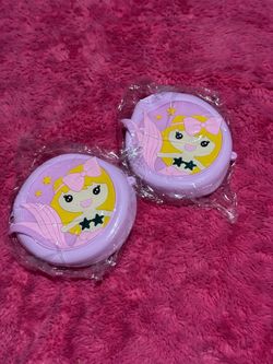 Kawaii Mermaid Girl Round Mini Case Set of 2