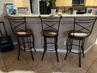 Wrought iron barstools