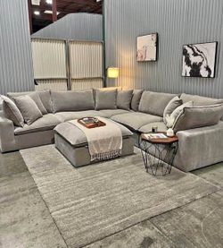 BRAND NEW LARGE MODERN SECTIONAL GREY SAME DAY DELIVERY 