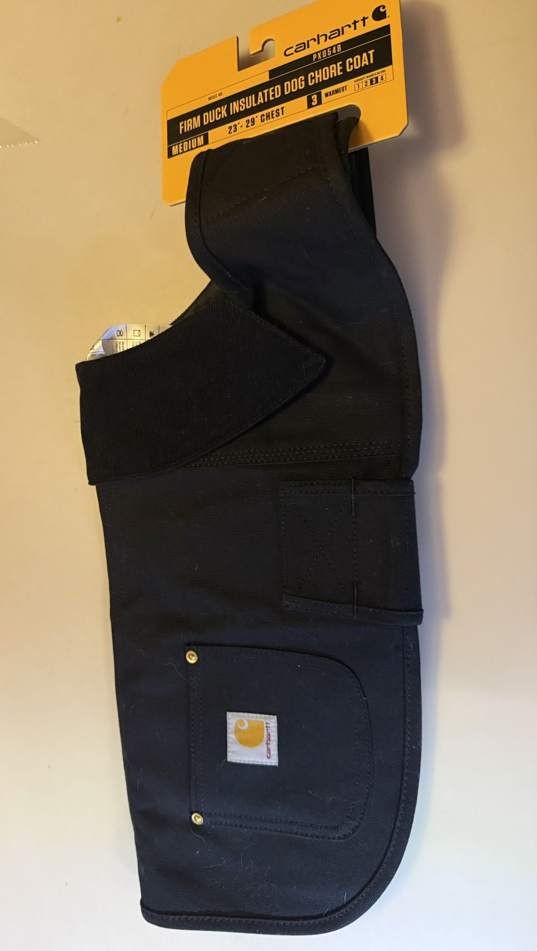 NEW MEDIUM Carhartt Firm Duck Insulated Black Dog Chore Coat