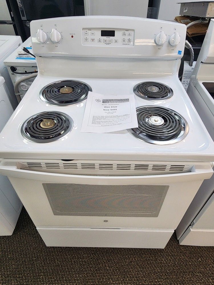 30 in. 4 Burner Element Free-Standing Electric Range in White