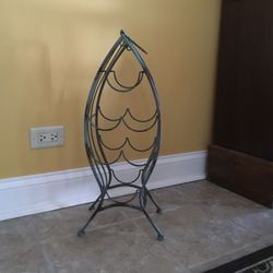 Wine rack 6 bottles distressed green