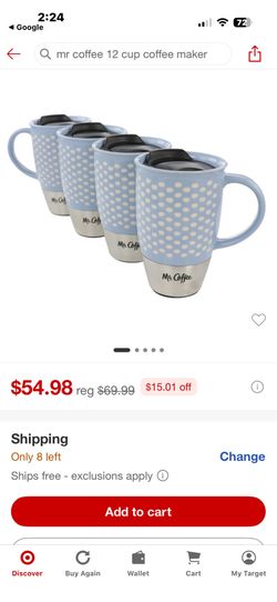 Tazas para cafe mr coffe totalmente nuevas