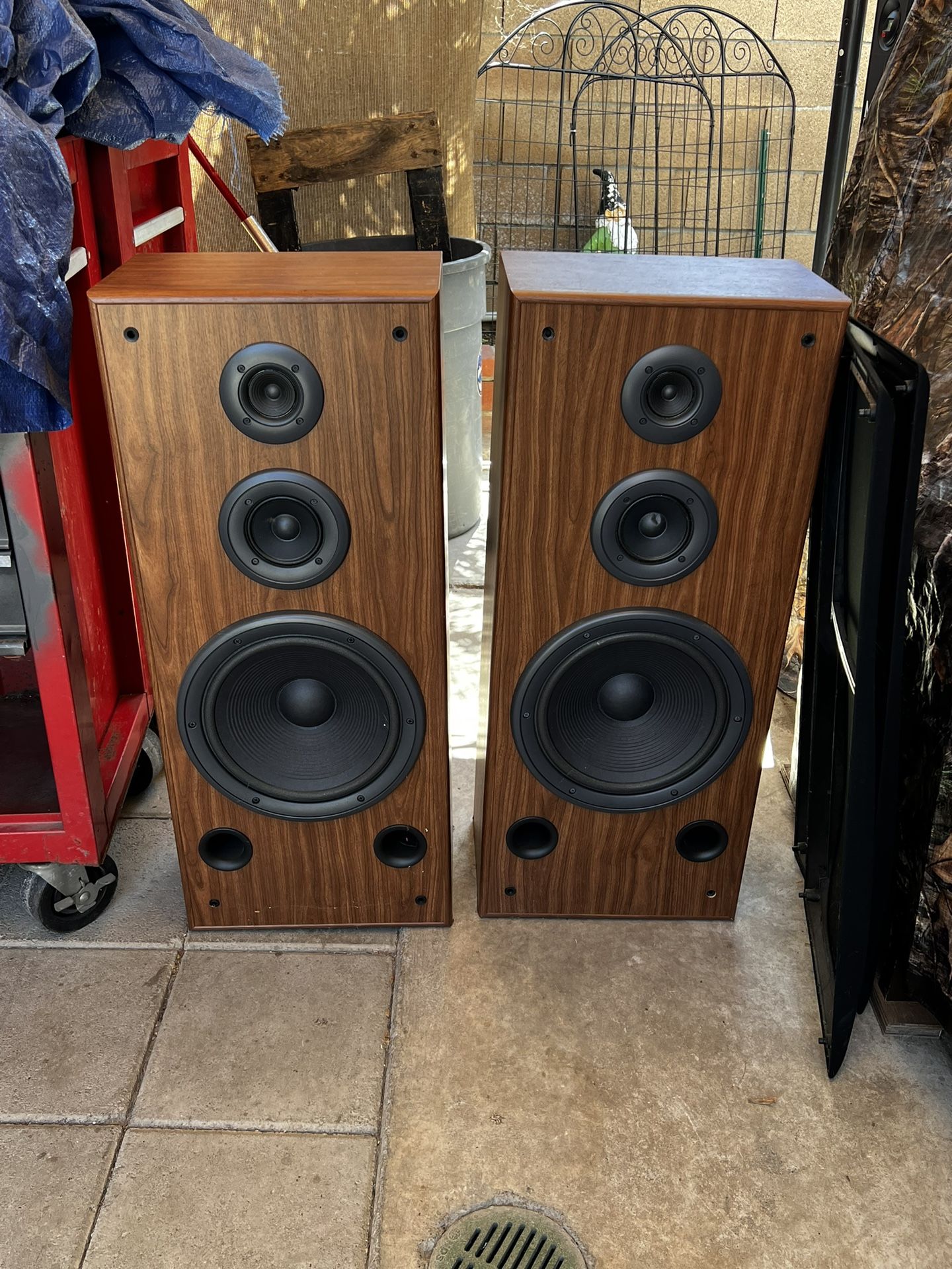 Vintage Technics 3 Way Speaker System SB-A27 Pair 2 Speakers Wood