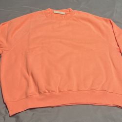 Men’s Fear of God FOG Essentials Sweatshirt Pullover Crewneck Coral - Size Small