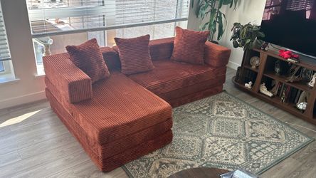 Modular boneless L couch