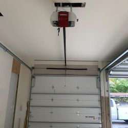 Hurricane Garage Door with motor Liftmaster with install .