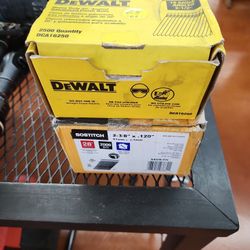 Bostitch Nails 2-3/8" 2000 QTY  ,  Dewalt 2-1/2" Nails 2500 QTY