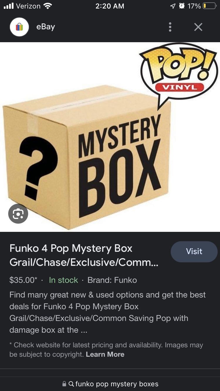 Funko Pop Mystery Box 