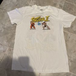 Capcom Street Fighter 2 Large Print T-Shirt Medium