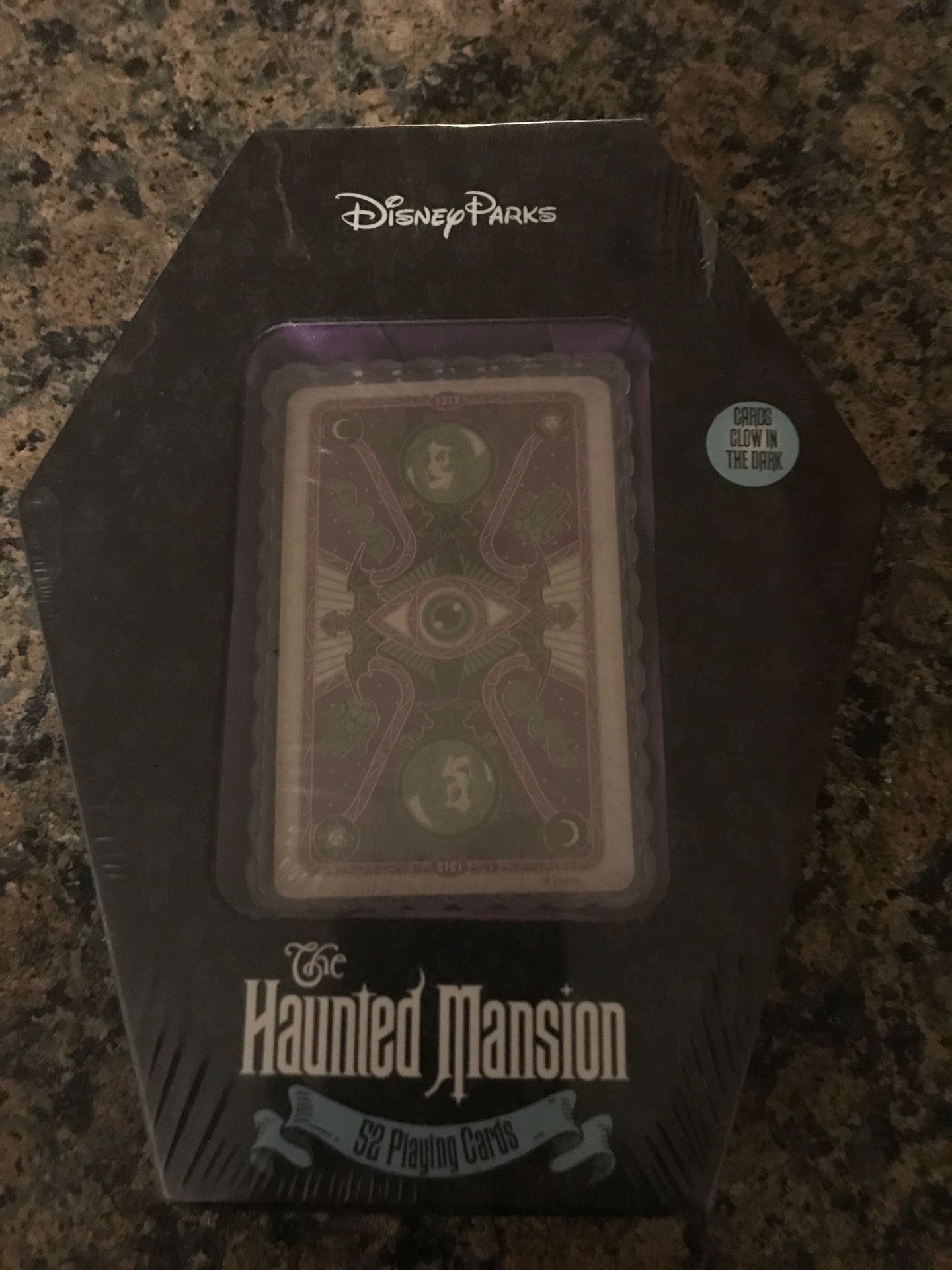 Disney Theme Park Exclusive Haunted Mansion Glow in the Dark Playing Cards