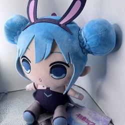 Hatsune Miku FuRyu Kyurumaru "Black Rabbit" Big Plush - NWT