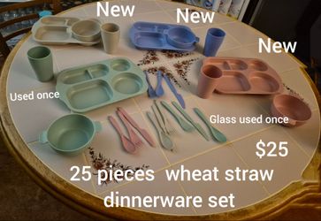 Wheat straw dinnerware set