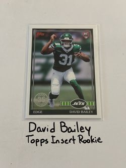 David Bailey New York Jets DE Topps Short Print Insert Rookie Card.