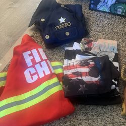Police, Firefighter, Tattoo Costume 4-6
