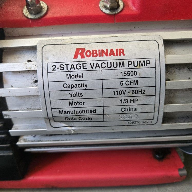 RobinAire 2 Stage Vac Pump