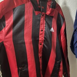 Black And Red Adidas Jacket Size L