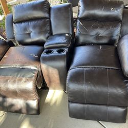 Recliner Couch Frame And Seat - For Reupholstering