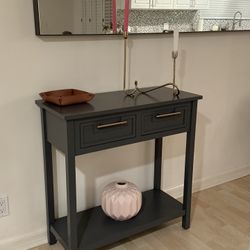 Entryway Table Dark Blue Minimalist 