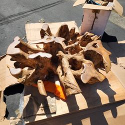 Teak Root Table Base