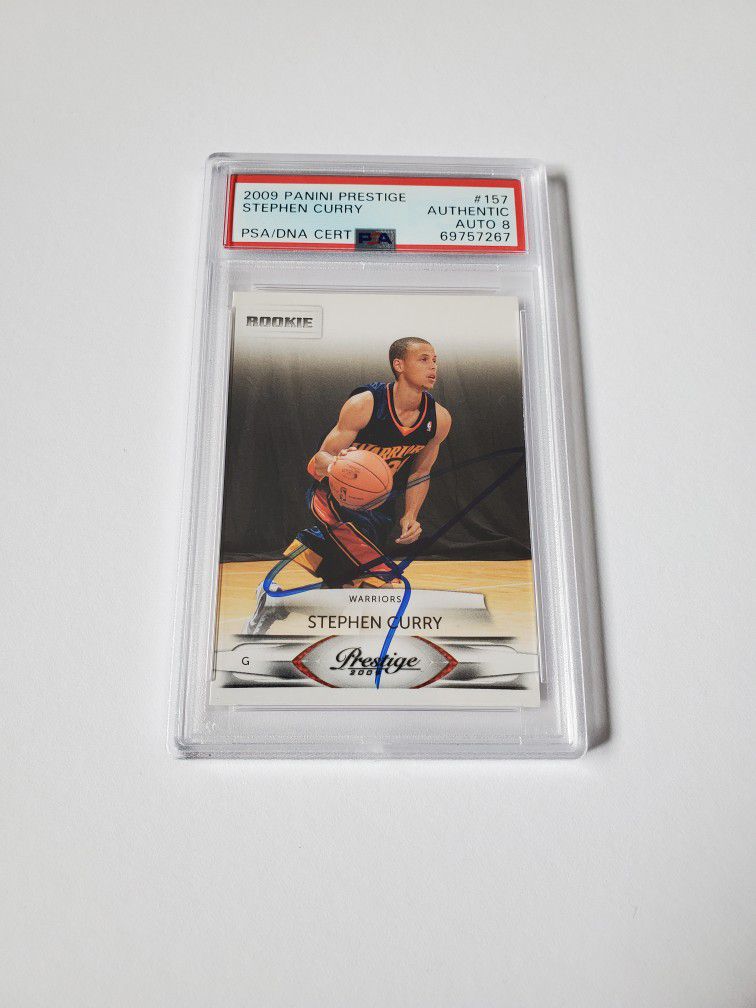 2009 Panini Prestige #157 Stephen Curry Signed Rookie Card PSA AUTHENTIC AUTO RC