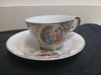 Vintage Footed Porcelan Demitasse Tea Cup & Saucer *10.00* Serving Kitchen Home