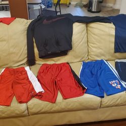 5 Boy Gym Shorts, 2 Shirts and 1 NIKE jacket