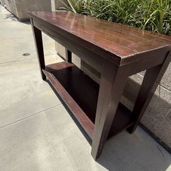 Wood Console Table – Dark Finish (Used)
