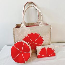 One Of A Kind!! Kimono Tote Bag Hand Made In Japan